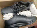 特步运动鞋男鞋跑鞋冬季皮面防水轻便减震健身休闲慢跑步鞋子男黑色 实拍图