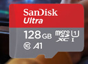 闪迪（SanDisk）128GB TF（MicroSD）内存卡 A1 U1 C10 至尊高速移动版存储卡 读速140MB/s 手机平板游戏机内存卡 实拍图