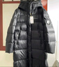 雪中飞连帽长款羽绒服男士冬季纯色加厚极寒高充绒羽绒衣防寒羽绒外套 黑色 M (170) 实拍图