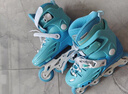 乐秀（ROADSHOW）轮滑鞋儿童溜冰滑冰鞋可调男女童专业轮滑鞋6-12岁初学RX1S滑轮鞋 【锁轮款】蓝色R8套装送礼包 M 中码(32-35适合4-7岁) 实拍图