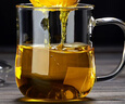 美斯尼玻璃水杯花茶杯喝茶杯茶水分离杯绿茶杯 办公室茶杯加厚耐热玻璃 雅韵杯 350ml 实拍图