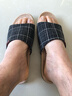 回力亚麻拖鞋男款室内居家用吸汗轻盈四季棉麻凉拖HL0080黑色42-43码 实拍图