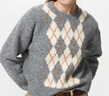 优衣库女装菱格圆领针织衫/毛衣毛衫482645 03 灰色 L /160/88A 实拍图