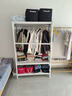 昭简简易衣柜全钢架结构卧室家用出租房简易衣架货架式衣帽架挂衣柜 【送前帘】三层高160cm 长60宽40cm 实拍图