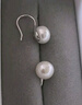 老银匠s925银饰品情人节送女朋友礼物8-9mm珍珠耳饰圆形馒头珠银耳坠女 实拍图