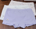 英氏（YEEHOO）儿童内裤中大童平角打底短裤不夹屁屁 琉璃紫(女宝3条装) 100cm 实拍图