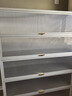 帅仕（shuaishi）厨房用具置物架落地多层餐边柜收纳碗柜家用橱柜微波炉烤箱储物柜 【升级特厚】白6层120长42深丨高硬度实心门丨特强承重 实拍图