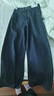 优衣库女装男装宽松廓形牛仔裤/弯刀镰刀裤子25秋冬新款479000 69 藏青色 25 /160/64A 实拍图