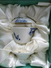 华光国瓷 釉下彩茶杯盖碗 骨瓷功夫茶具泡茶碗 青花瓷三才茶盖碗 水天青莲 实拍图