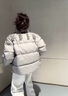 MEDM【王鹤棣同款】 国潮字母刺绣保暖立领羽绒服冬季外套 灰色 L 实拍图