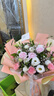 植伴康乃馨百合鲜花生日祝福探望病人母亲节鲜花速递送妈妈全国同城店 U款-11朵粉玫瑰康乃馨 实拍图