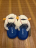 细细条（XIXITIAO）趣味情侣棒球棉拖鞋男女冬家居防滑保暖可爱个性毛毛鞋ins 白蓝色【可爱棒球】 40 -41【标准码】 实拍图