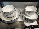 浩雅釉下彩景德镇家碗碟套装陶瓷餐具碗盘筷勺组合山田竖纹24头 实拍图