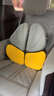 诺泰（nuotai）人体工学腰靠办公室久坐护腰坐垫靠垫汽车腰部腰托靠背垫K09黄色 实拍图
