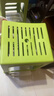 茶花（CHAHUA）塑料凳子时尚创意椅凳加厚方凳弧形塑料条纹高凳可叠加 【绿色】条纹高凳 46.6cm 【4个装】 实拍图