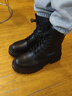 达芙妮黑色马丁靴女2025秋冬厚款户外旅游经典穿搭配裙子厚底英伦风短靴 黑色-8孔【秋冬加绒款】 38 实拍图