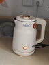 半球车载烧水壶300W宿舍学生电热水壶小功率500W迷你小型电水壶304不锈钢自动断电低功率煮水壶双层 1.2L 半球500W米黄304不锈钢 实拍图
