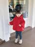 班喜迪女童羽绒服冬装2026新款女宝宝洋气衣服婴幼儿外套儿童冬季小童装 红色 110 充绒量：84g 实拍图