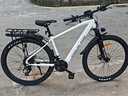 永久锂电池助力电动自行车禧玛诺变速超长续航山地车男女士双碟刹单车 F58-多彩白【10A线碟】26寸 实拍图