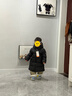 保姆鹅  【风墙】儿童羽绒服宝宝中长款护脸加厚外套保暖童装[NG2664] 炭黑 120 实拍图