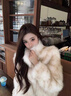 芸荨外套女2025新款日光岛屿环保狐狸毛皮草外套冬季立领显瘦貂皮毛 流金双色染尖 S 80-100斤 实拍图