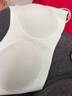 ubras无尺码轻薄透气华夫格吊带细肩带不闷汗内衣女文胸罩无钢圈 【文胸】薄荷奶糖色 均码 背勾款-(100-130斤) 实拍图