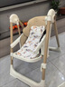 小主早安（BeBeMorning）宝宝餐椅电动摇摇椅二合一婴儿儿童哄睡便携餐桌椅子 旗舰卡其色 实拍图