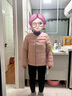 啄木鸟品牌女装轻薄羽绒棉服大码内胆加厚保暖2025年冬季新款棉衣袄外套 粉色 XL 100-110斤 实拍图