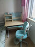 京东京造 儿童学习桌椅 实木学习桌 儿童书桌椅套装 写字桌90cm小户型蓝 实拍图