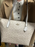 蔻驰女包奢侈品托特包大牌轻奢女士单肩手提包 粉笔白色CBT20IMXDM 实拍图