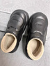 DMPD手术室防滑拖鞋女冬季2025新款医用防水护士鞋厚底加绒保暖棉拖鞋 黑色【医护人员特质鞋面】 38-39 正码 实拍图