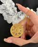 老庙黄金吊坠八宝罗盘古法金福字黄金项链送长辈男女款情侣款节日礼物 约6.23g（经典款） 实拍图
