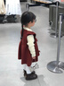 班喜迪女童连衣裙秋装2026新款洋气宝宝周岁礼服儿童毛衣公主裙春秋裙子 红色 100 cm 实拍图