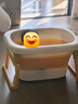 世纪宝贝（babyhood）小鳄鱼浴桶 儿童可折叠泡澡桶婴儿洗澡盆0-10岁宝宝 329洛克黄 实拍图