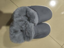红豆棉拖鞋男士冬季外穿包跟2025新款室内家居防滑厚底保暖中老年棉鞋 灰色 3.0加绒保暖 40-41 (240mm)适合39-40脚穿 实拍图