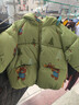 嘟嘟家男童冬装棉服连帽外套新年红色儿童冬季加厚保暖棉衣宝宝棉袄童装 果绿色 110 实拍图