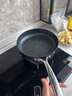 温仑山丝带平底锅不粘锅煎锅燃气灶电磁炉专用加深炒锅煎蛋锅曜石黑26cm 实拍图
