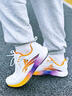 沃兰迪全运冠军同款梦幻闪电跑鞋全掌碳板运动鞋短跑立定跳远体考体育生 白紫色（偏小选大一码） 43 实拍图