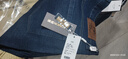 罗蒙（ROMON）男士牛仔裤男秋冬商务休闲裤男弹力直筒男裤厚款深档直筒长裤高腰 深蓝+浅蓝【春秋】 厚款 35 【腰围2尺8建议155-165斤】 实拍图