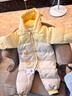 巴拉巴拉童装婴儿羽绒服连体衣宝宝2025新款冬装加厚保暖哈衣爬服萌趣造型 咖色小鸭子-白鸭绒 90 cm-充绒量93g 实拍图