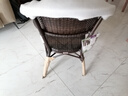 紫叶（ziye）阳台藤编椅子喝茶仿竹縢椅老人高靠背椅休闲椅藤椅单人椅子 实拍图