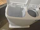 东方小天鹤半全自动洗衣机大容量家用双缸双桶筒老式波轮小型甩干 5KG迷你母婴专用蓝光不锈钢桶 实拍图
