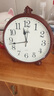 康巴丝（Compas）座钟客厅卧室摆放家用座钟台式带闹钟创意北欧时尚风格大字  2346红木纹 其他 实拍图