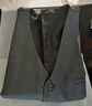 海派浩宇 西装马甲男修身商务正装马褂无袖高级感西服马夹背心职业装坎肩 灰色马甲 2XL (180) 推荐65-72KG 实拍图
