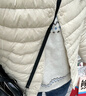 鸭鸭（YAYA）佟丽娅同款轻薄羽绒服女新款冬季短款圆领内胆修身时尚薄外套男 米白色【女款无领】 XL 实拍图