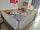 M-CASTLE床围栏婴儿童床上挡板宝宝床边防摔床护栏三面拼接防夹防掉床围挡 月光白 单面装 1.8米 实拍图