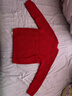 戴维贝拉（DAVE＆BELLA）中大童毛衣女童上衣洋气男童针织衫秋冬新年宝宝衣服套头衫 红色【现货】 150 cm（建议身高140-150cm） 实拍图