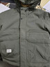 罗蒙（ROMON）秋冬加棉加厚外套男士青年棉衣服休闲连帽工装款防风夹克冲锋衣男 M1091灰绿色 M 实拍图