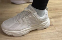 骆驼（CAMEL）女鞋厚底增高缓震老爹休闲运动鞋子 K25CX4L4013 浅米白/灰 36 实拍图