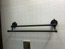 馨沛吸盘式毛巾架双杆免打孔壁挂浴室挂件置物架卫生间收纳架子 实拍图
